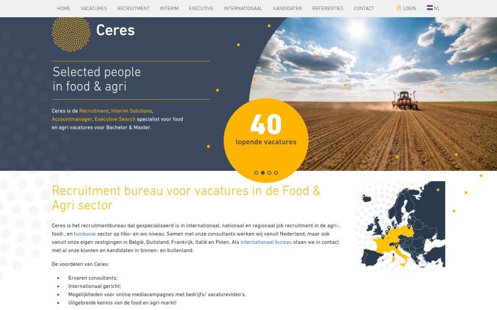Posnetek zaslona ceresrecruitment.nl