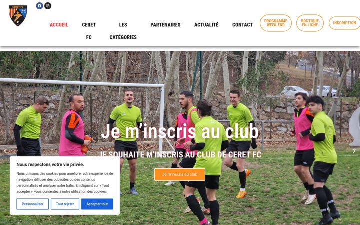 Screenshot di ceretfootballclub.fr