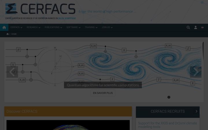 Screenshot of cerfacs.fr