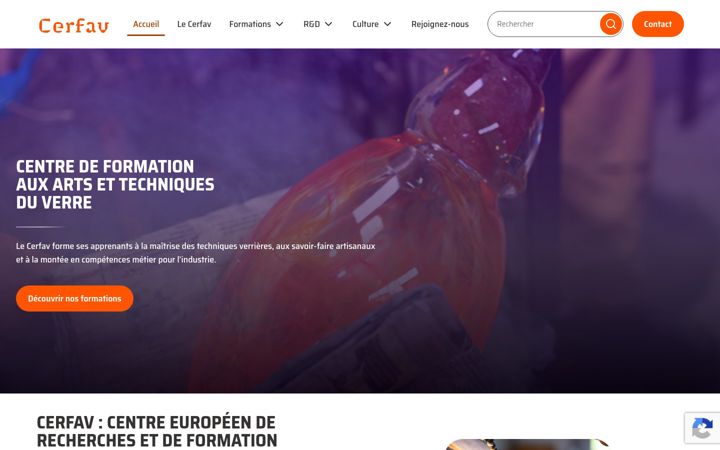 Screenshot di cerfav.fr
