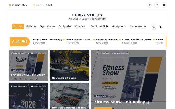 Screenshot di cergyvolley.fr