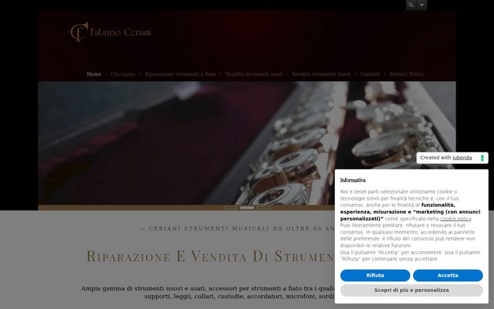 Screenshot of cerianistrumentimusicali.com