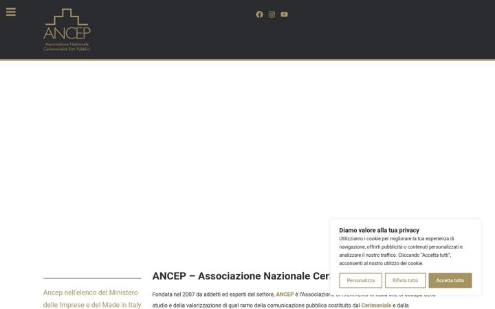 Screenshot di cerimoniale.net