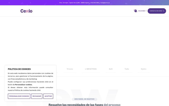 Capture d'écran de cerio.es