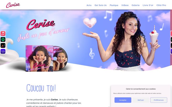 Screenshot di cerisecalixte.fr