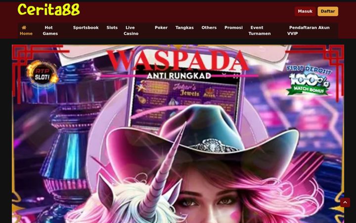 Screenshot di cerita88.net