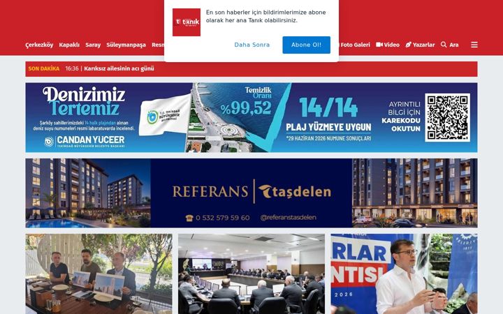 Kuvakaappaus sivustosta cerkezkoytanik.com.tr