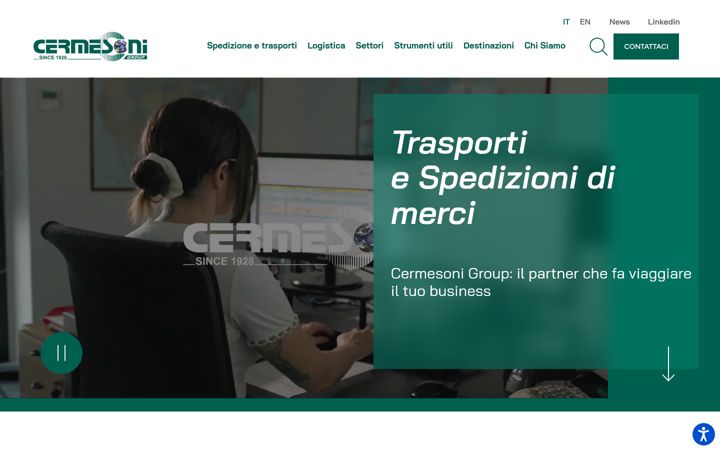 Snímek obrazovky cermesonigroup.com