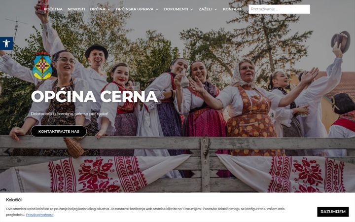 Screenshot van cerna.hr
