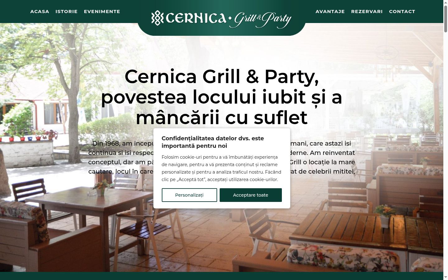 Captura de ecrã do banner de consentimento apresentado antes de qualquer interação