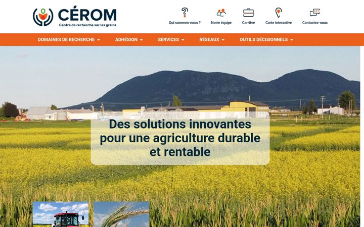 Skärmbild av cerom.qc.ca