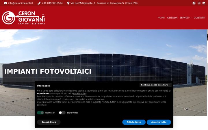 Screenshot του ceronimpianti.it