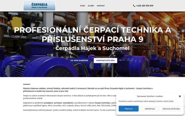 Ekrano kopija cerpadlahs.cz