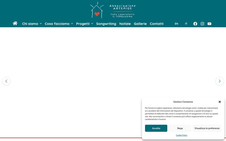Screenshot stránky cerquosinoartemide.org