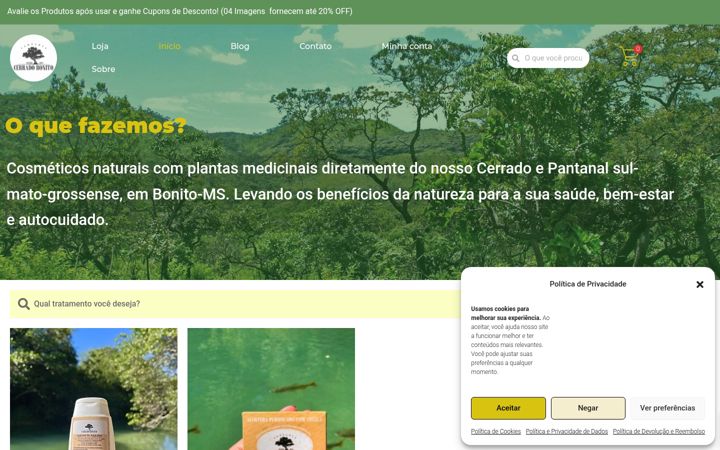 Zrzut ekranu cerradobonito.com.br