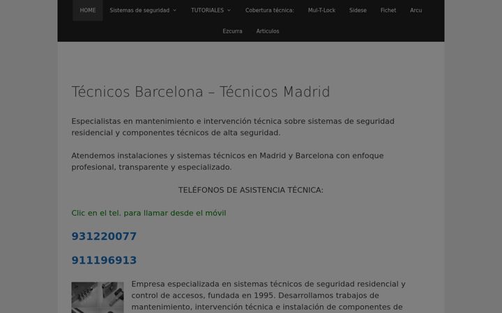 Screenshot of cerradura.info
