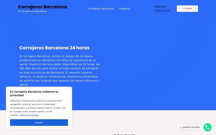 Capture d'écran de cerrajeria-barcelona.es
