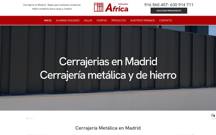 Capture d'écran de cerrajeriaafrica.es