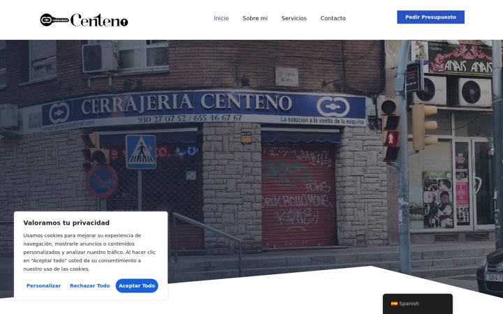 Ekrano kopija cerrajeriacenteno.es