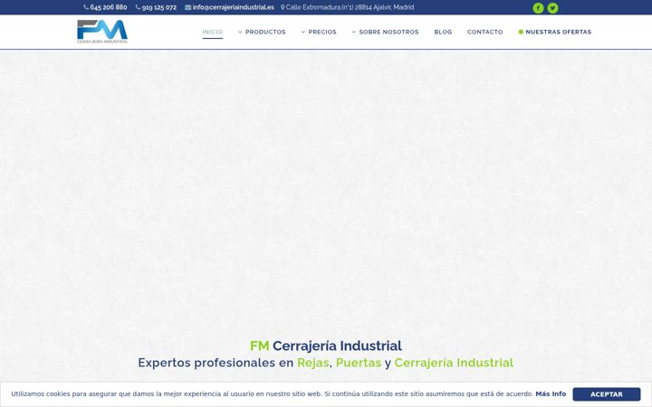 Screenshot του cerrajeriaindustrial.es