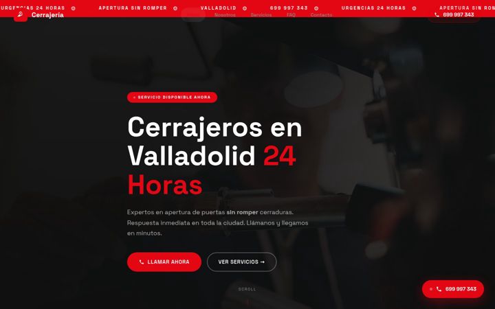 Screenshot di cerrajeriamarcosparquesol.es