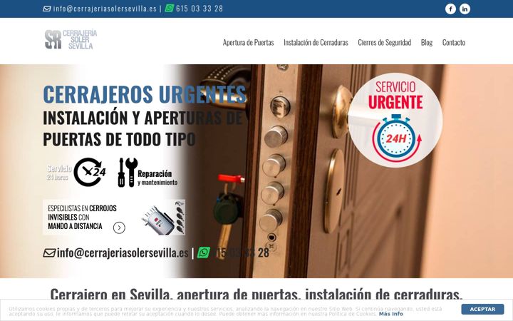 Screenshot του cerrajeriasolersevilla.es