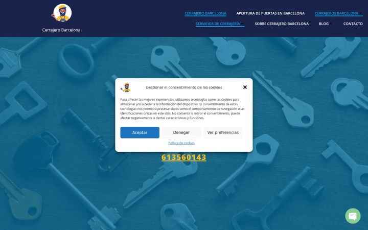 Screenshot του cerrajero-barcelona.com.es