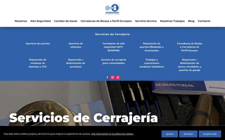 Screenshot του cerrajero-de-madrid.es