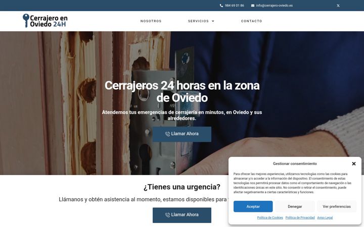 Screenshot του cerrajero-oviedo.es