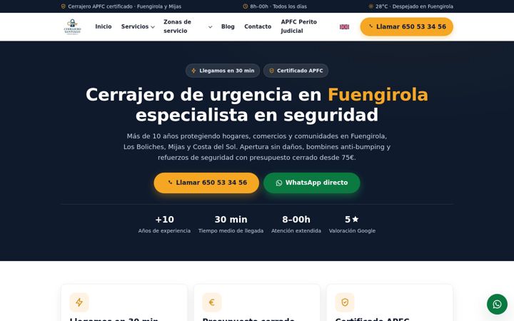 Screenshot του cerrajero24hfuengirola.es