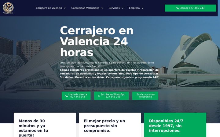 Screenshot του cerrajero365valencia.es