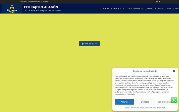 Screenshot του cerrajeroalagon.es