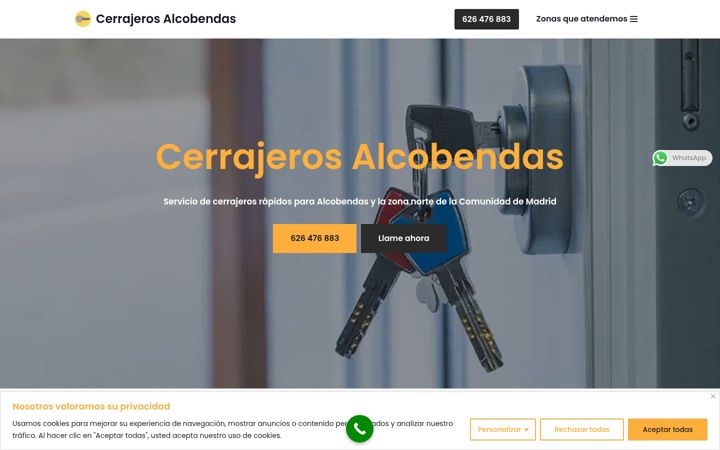 Screenshot του cerrajeroalcobendas.com.es