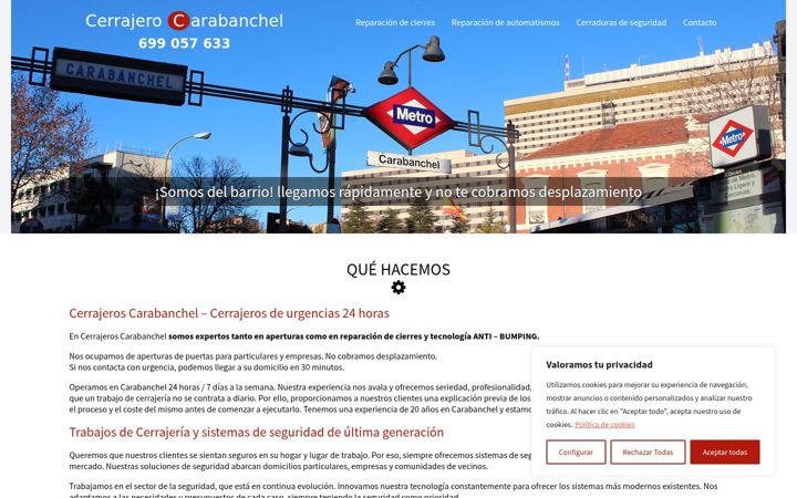 Screenshot di cerrajerocarabanchel.net