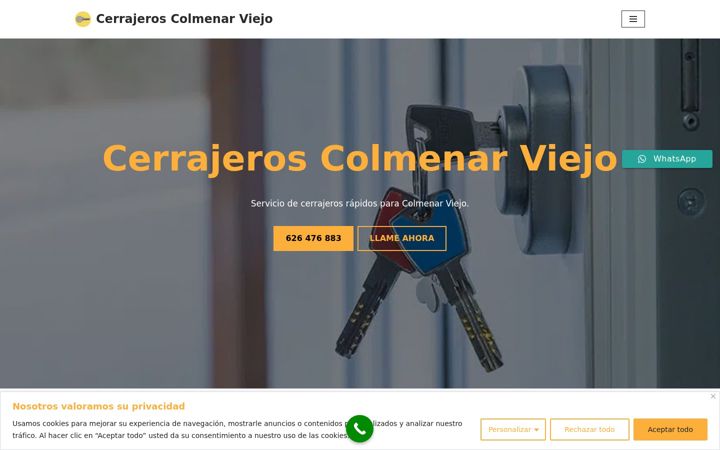 Screenshot του cerrajerocolmenarviejo.com.es