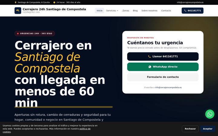 Screenshot του cerrajerocompostela.es