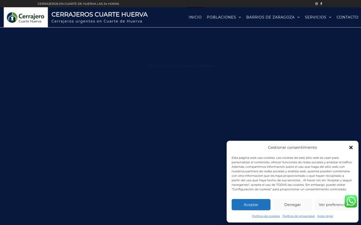Screenshot του cerrajerocuartehuerva.es