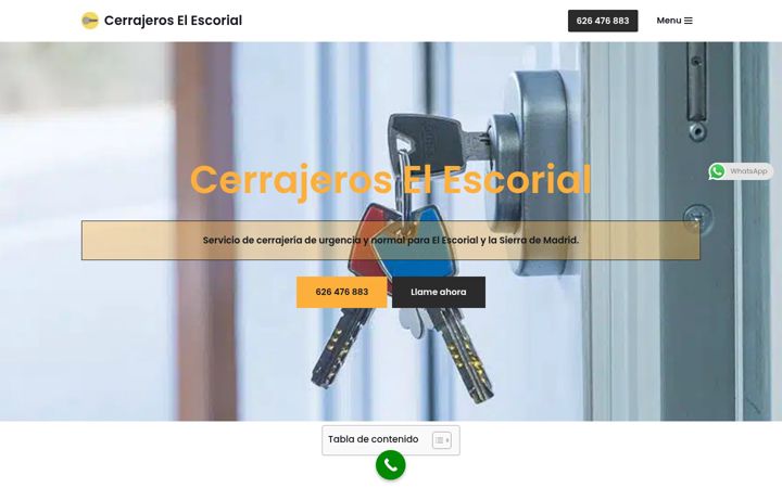 Screenshot του cerrajeroelescorial.com.es