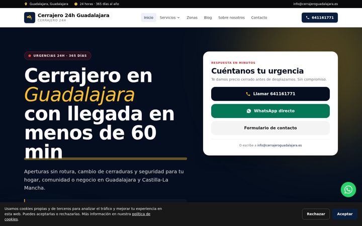 Screenshot του cerrajeroguadalajara.es