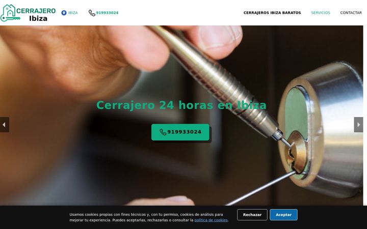 Screenshot του cerrajeroibiza.es