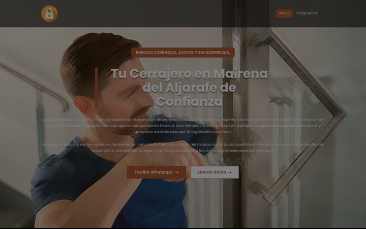 Screenshot of cerrajeromairenadelaljarafe.es