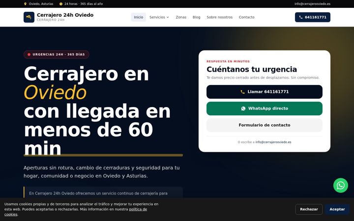 Ekrano kopija cerrajerooviedo.es