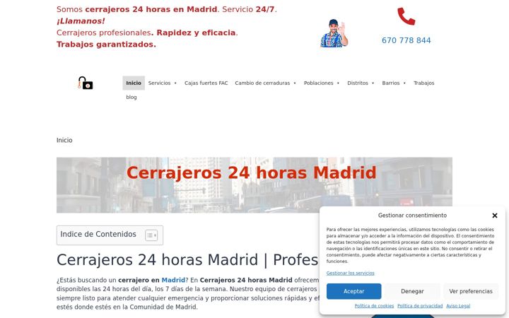 Ekrano kopija cerrajeros24horas-madrid.es