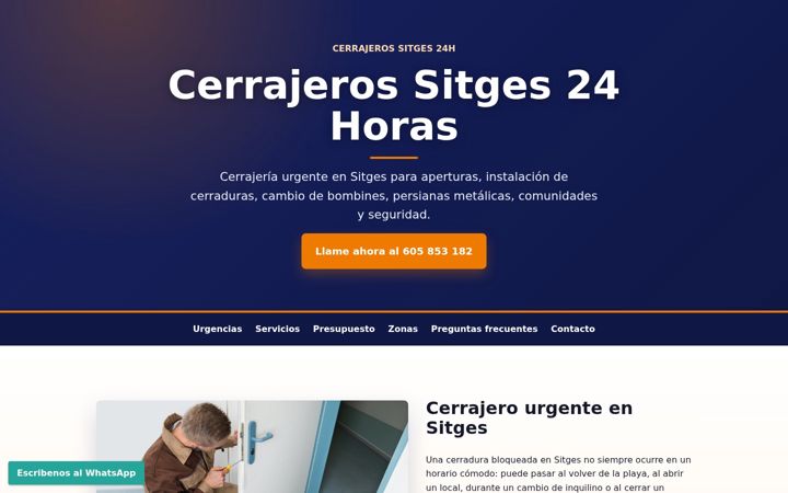 Ekrano kopija cerrajeros24hsitges.es