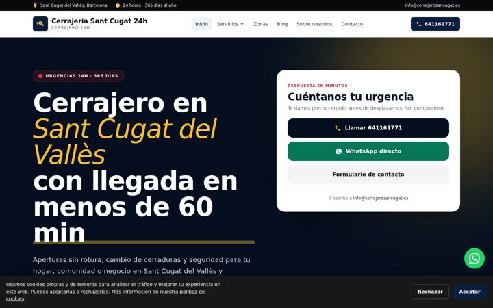Capture d'écran de cerrajerosancugat.es