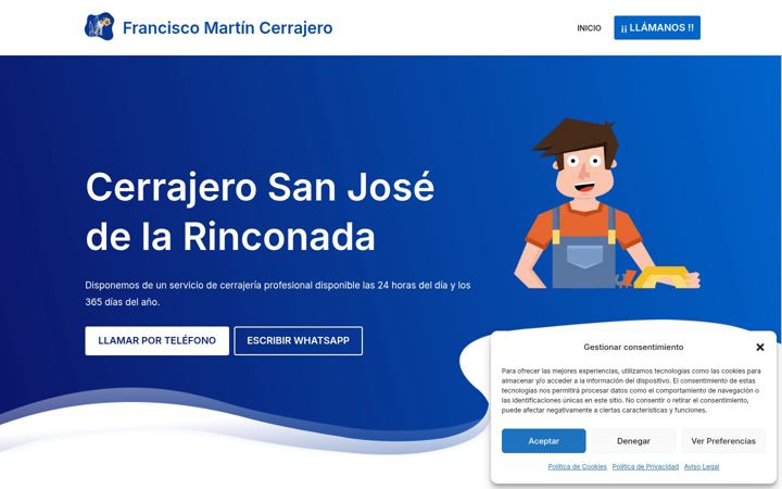 Capture d'écran de cerrajerosanjosedelarinconada.es