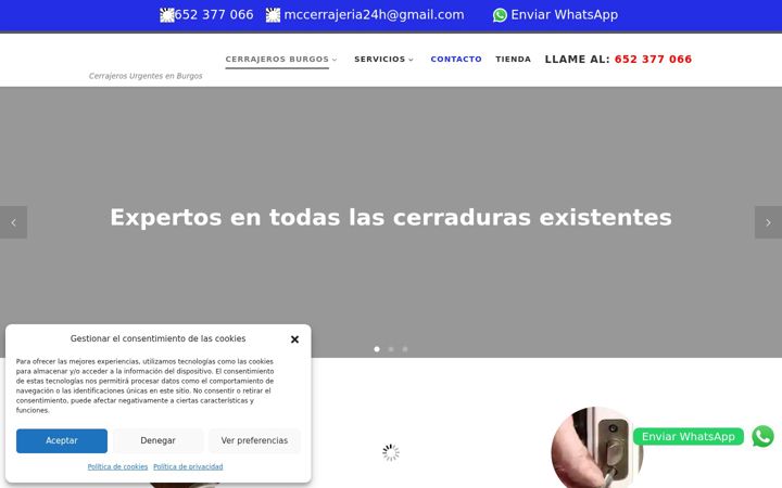 Capture d'écran de cerrajerosburgos.com.es