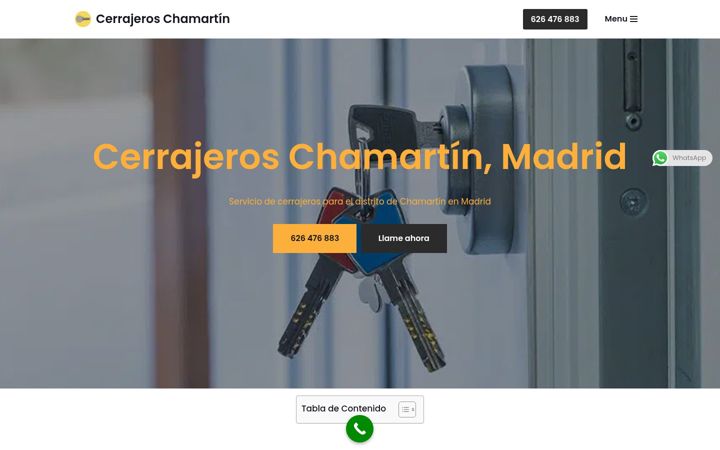 Capture d'écran de cerrajeroschamartinmadrid.com.es