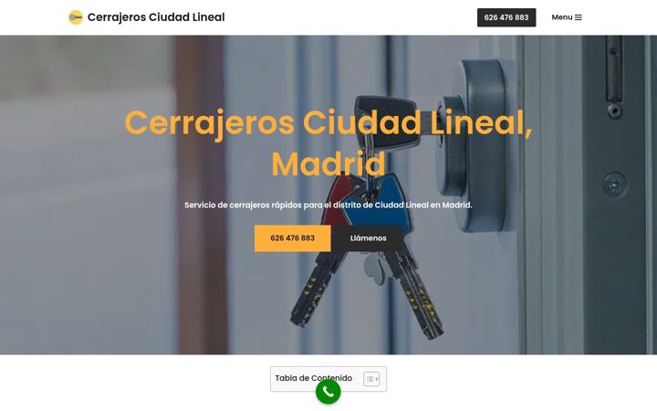 Ekrano kopija cerrajerosciudadlinealmadrid.com.es