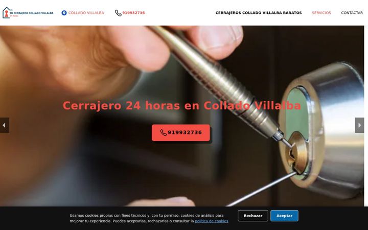 Capture d'écran de cerrajeroscolladovillalba.es